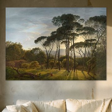 Italienische Landschaft mit Schirmpinien, Hendrik Voogd