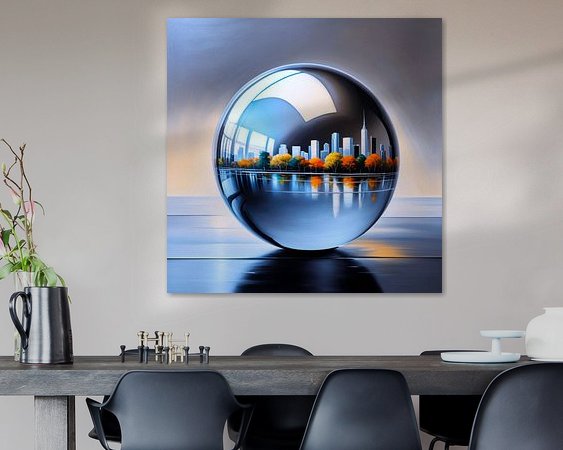 Voorbeeld van het werk in een kamer