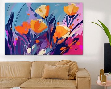 Abstracte bloemen van NJ Midnight Studio