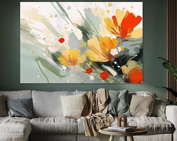 Abstracte bloemen van Uncoloredx12