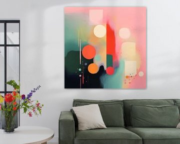 Kleurrijk modern en abstract in neon van Studio Allee