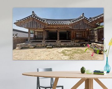 Houten huizen in het historische dorp Yangdong, Zuid-Korea van x imageditor
