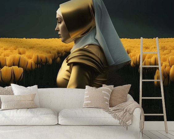 Voorbeeld van het werk in een kamer