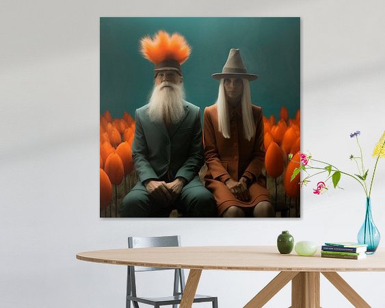 Voorbeeld van het werk in een kamer