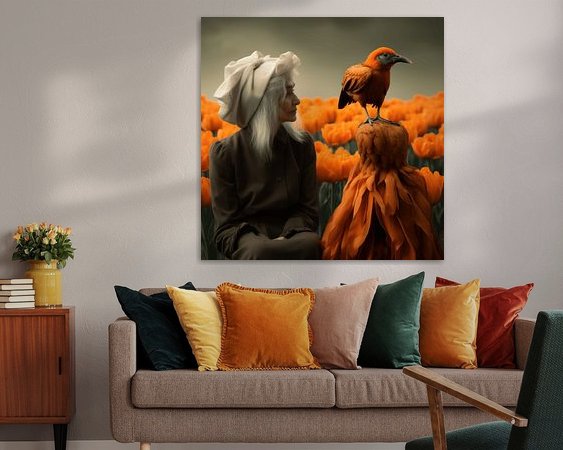 Voorbeeld van het werk in een kamer
