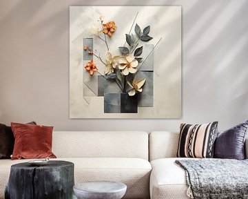 Fleurs - Composition moderne sur New Future Art Gallery