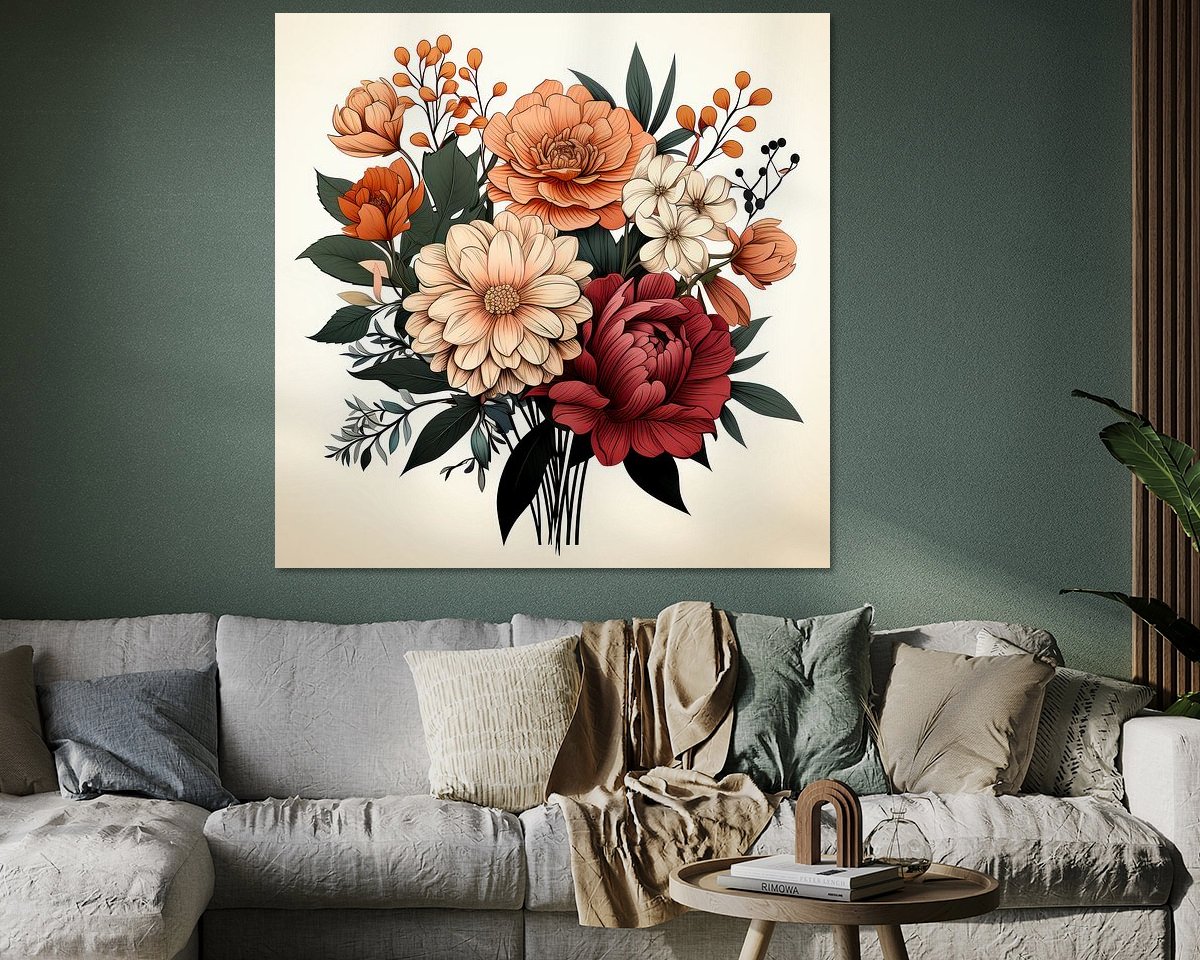 Voorbeeld van het werk in een kamer
