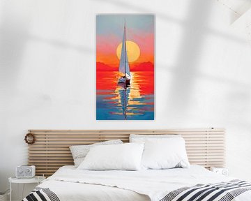 Segelboot-Silhouetten von Art Lovers