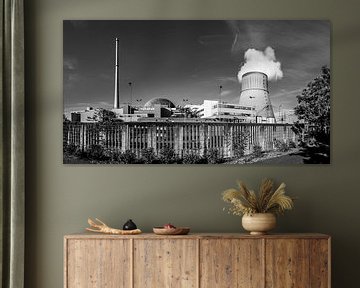 Nuclear power plant Emsland- Panorama black and white by Frank Herrmann