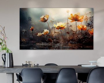 Waterbloemen Compositie van Dakota Wall Art