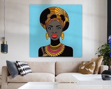 Afrikaanse Vrouw, Illustratie Portret van All Africa