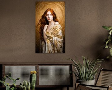 Gouden Vrouwen - Portret - Serie (N9) Gemengde Medium Kunst van Pitkovskiy Photography|ART