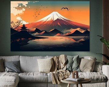 Mount Fuji at sunrise by Marc van der Heijden • Kampuchea Art