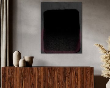 Art abstrait moderne en noir, gris et violet clair sur Dina Dankers