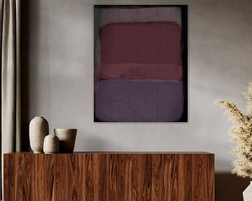 Moderne abstracte kunst in roze, lila, zwart van Dina Dankers