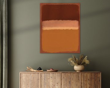 Modern abstract art in brown, yellow, ocher and terracotta by Dina Dankers