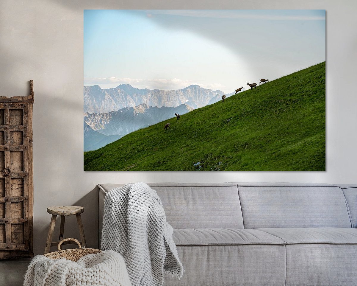 Voorbeeld van het werk in een kamer