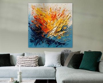 Kleurrijke schilderij splash van Thea