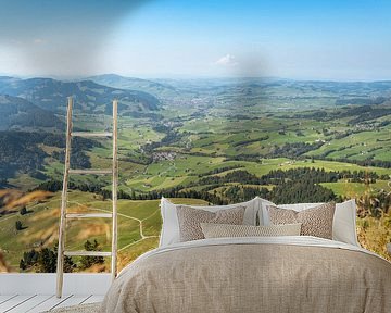 Autumnal view of the Appenzell countryside from the Wilden Kasten