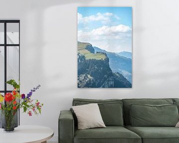Appenzeller Alpen mit Gleitschirmfliegern von Leo Schindzielorz