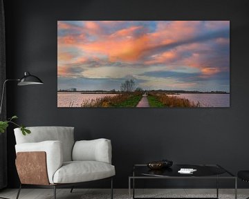 Sonnenuntergang Roegwold, Groningen von Henk Meijer Photography