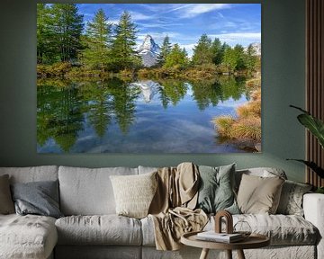 Matterhorn Spiegelung im Grindjisee von Peter Schray