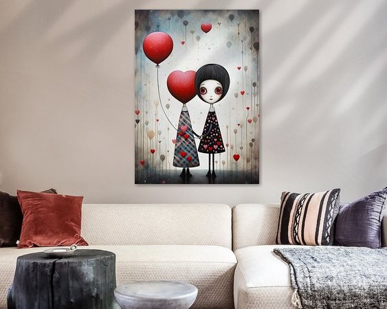 Voorbeeld van het werk in een kamer