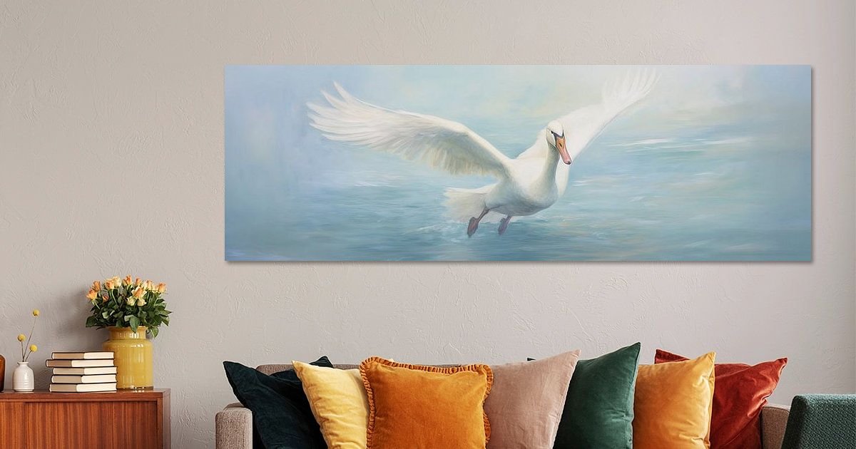 Flamingo aan het water #5 - plexiglas schilderij - 40 x 60 cm