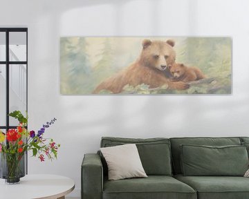 Brown Bear with Little One by Whale & Sons