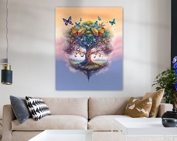 Schmetterlingsbaum im Himmel von Bianca Wisseloo