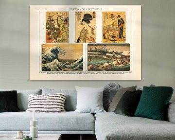 Vintage gravure Japanse kunst I van Studio Wunderkammer