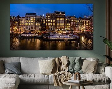 Oudeschans Amsterdam - Blue Hour by Michel Swart