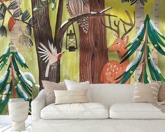 Voorbeeld van het werk in een kamer