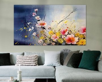 Abstracte Bloemen Schilderij van Dakota Wall Art