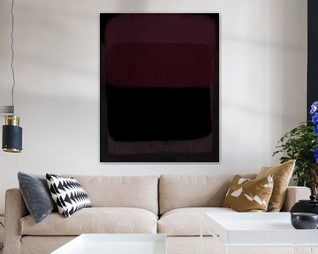 Modern abstract art in black and dark purple by Dina Dankers