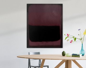 Art abstrait moderne en rose foncé, rouge, violet et noir sur Dina Dankers