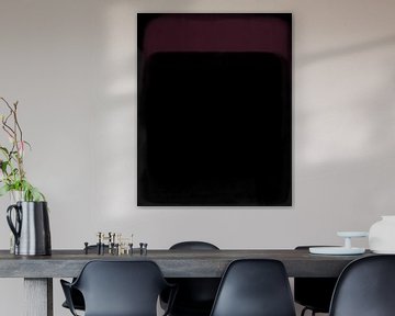 Art abstrait moderne en noir avec une touche de violet sur Dina Dankers