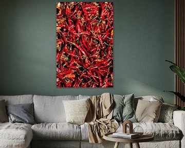 Red peppers by Ton Bijvank