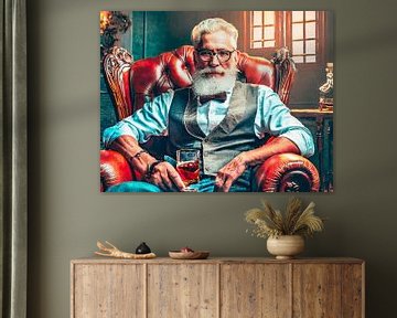 Man with whisky in his hand by Mustafa Kurnaz
