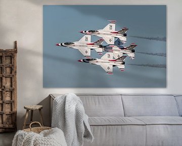 Les Thunderbirds de l'armée de l'air américaine. sur Jaap van den Berg