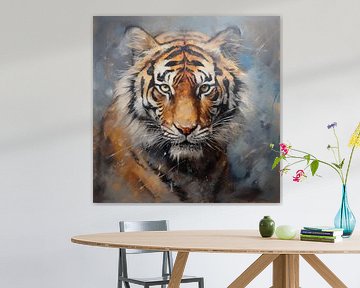 Peinture à l'huile du tigre sur The Xclusive Art