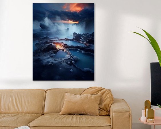 Voorbeeld van het werk in een kamer