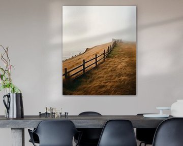 Omheining in het landschap