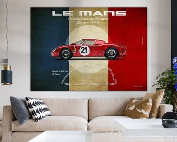 Le Mans Vintage Ferrari 250LM liggend formaat van Theodor Decker