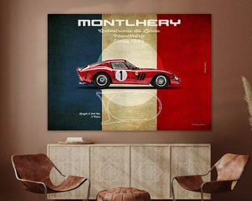 Montlhery Ferrari 250GTO Vintage Querformat