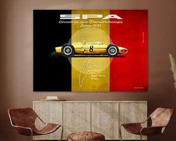 Spa Ferrari 156 Vintage Querformat von Theodor Decker