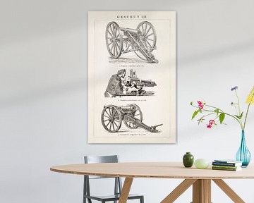 Vintage engraving Geschut III by Studio Wunderkammer