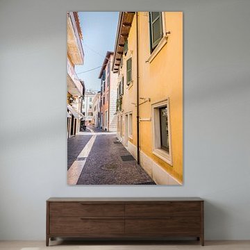 Quiet street in Peschiera, Italy