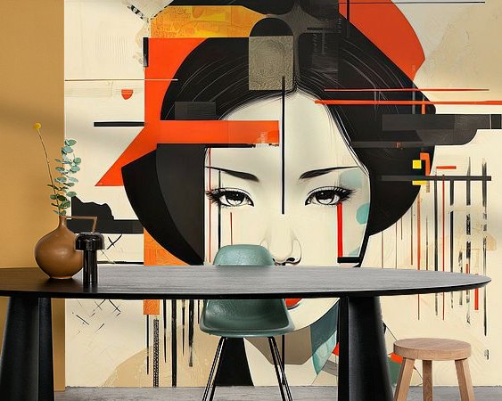 Voorbeeld van het werk in een kamer