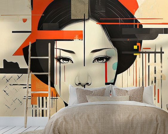 Voorbeeld van het werk in een kamer